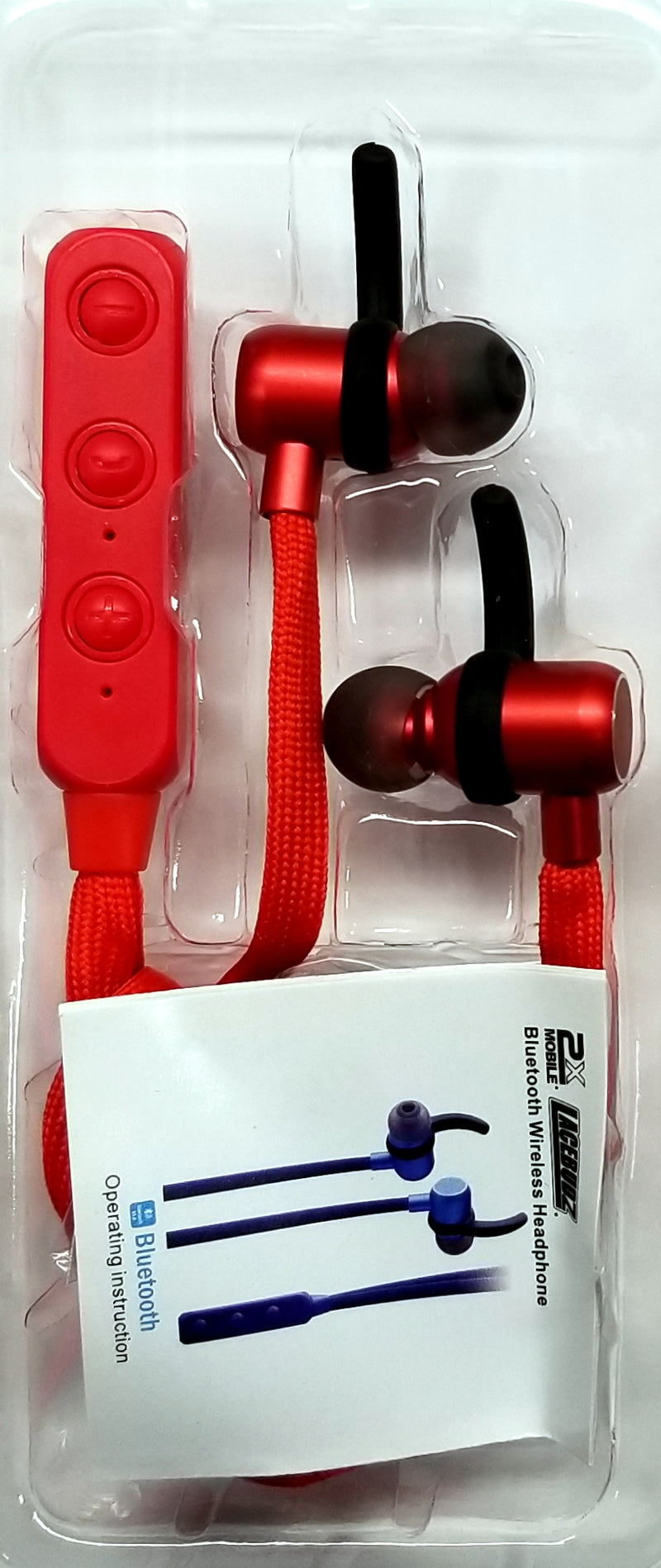 Bluetooth Wireless Lacebudz Earphone - Red Color