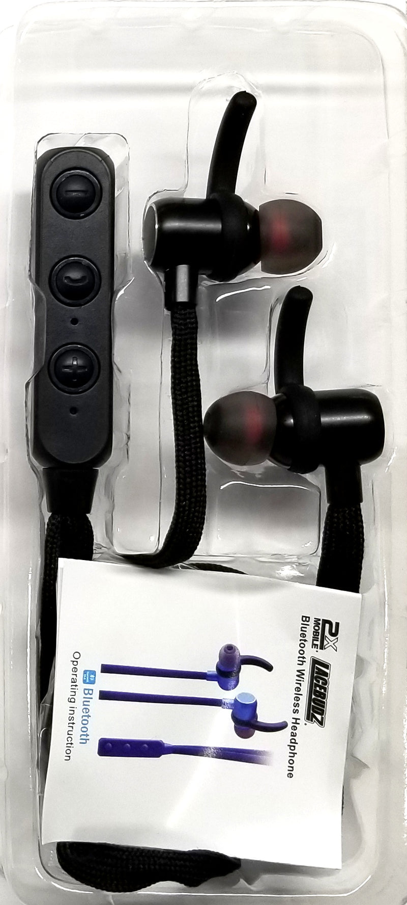 Bluetooth Wireless Lacebudz Earphone - Black Color