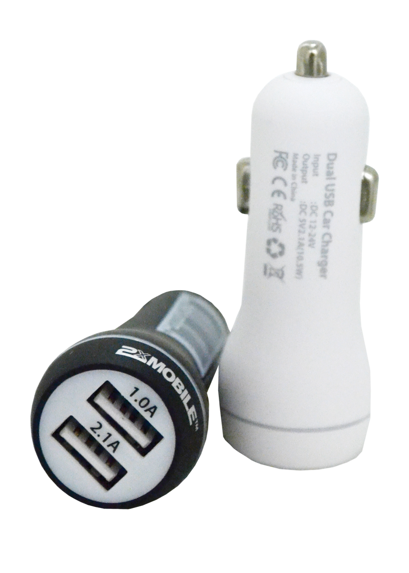 Car Charger to Dual 2.1 Amp USB 2xMobile
