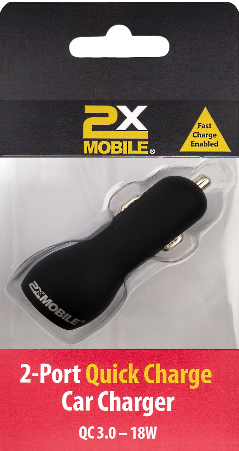 Quick Charge Car Charger to USB Type A and Type C at 3 Amp