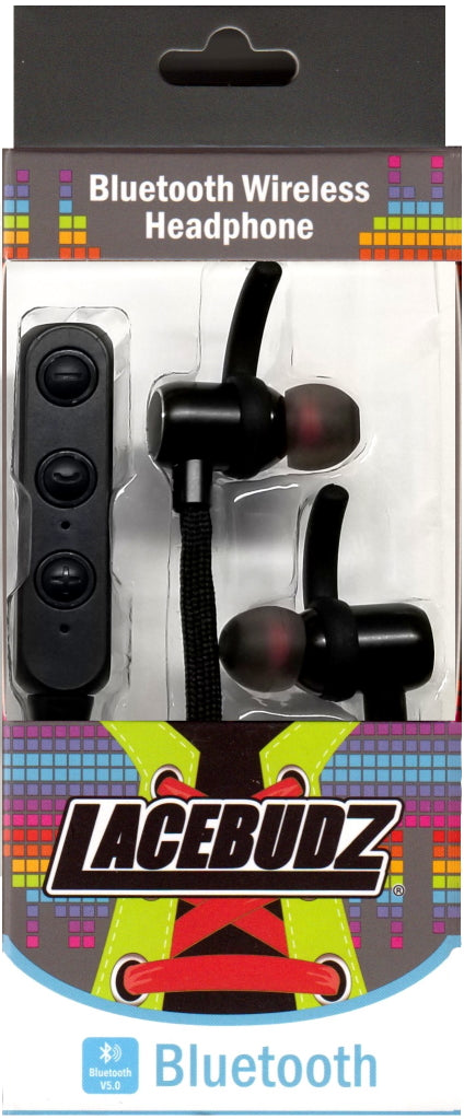 Bluetooth Wireless Lacebudz Earphone - Black Color