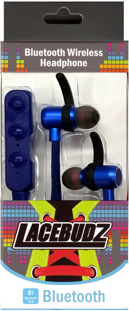 Bluetooth Wireless Lacebudz Earphone - Blue Color