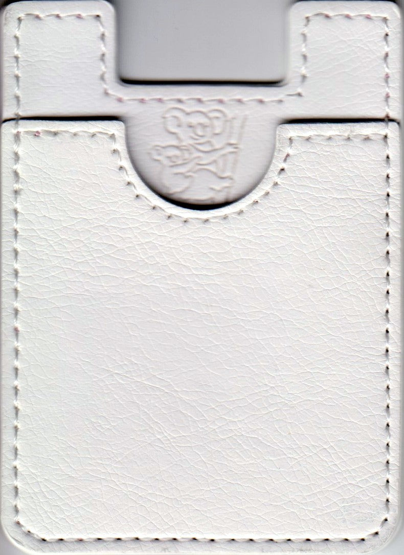 Leather Style Koala Pouch - Phone Card Holder, Stick On Wallet (Bone)
