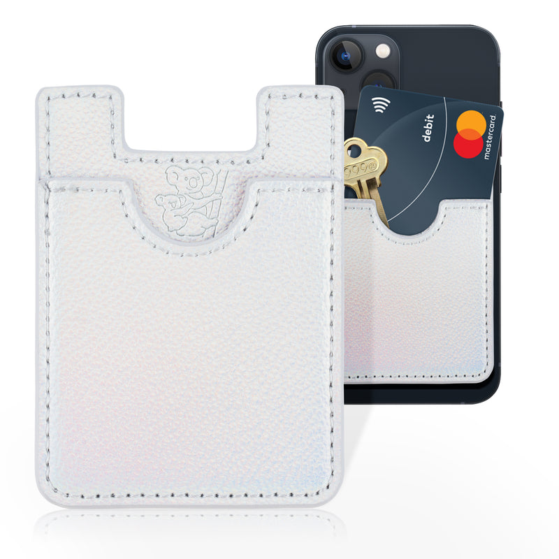 Glitter Koala Pouch - Phone Card Holder, Stick On Wallet (Holographic)